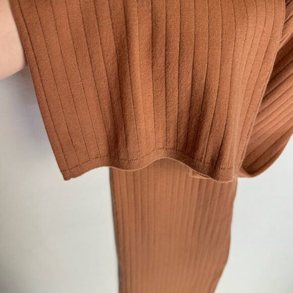 ABERCROMBIE & FITCH | Tan Soft Ribbed Knit Loungewear Pants | Women's M - Picture 3 of 11